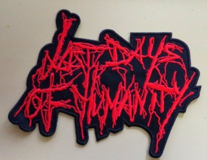 LAST DAYS OF HUMANITY - CUT-OUT LOGO - LARGE EMBROIDERED PATCH