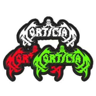 MORTICIAN - Shaped Embroidered Logo (PATCH) (Import From Poland)